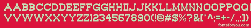 Bouweste Font – Green Fonts on Red Background