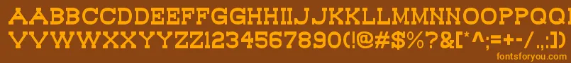 Bouweste Font – Orange Fonts on Brown Background