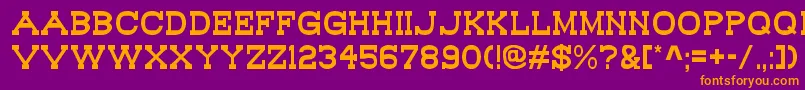 Bouweste Font – Orange Fonts on Purple Background