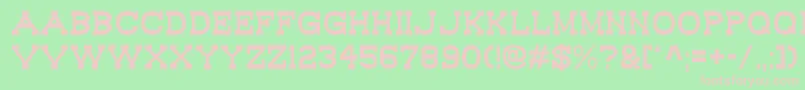 Bouweste Font – Pink Fonts on Green Background