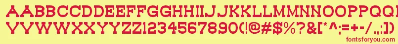 Bouweste Font – Red Fonts on Yellow Background