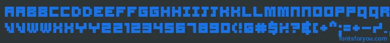 Samsb ffy Font – Blue Fonts on Black Background