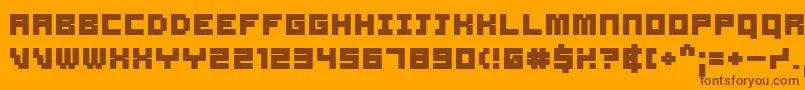 Samsb ffy Font – Brown Fonts on Orange Background