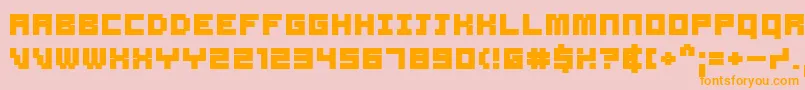 Samsb ffy Font – Orange Fonts on Pink Background