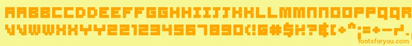 Samsb ffy Font – Orange Fonts on Yellow Background