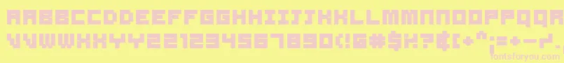 Samsb ffy Font – Pink Fonts on Yellow Background