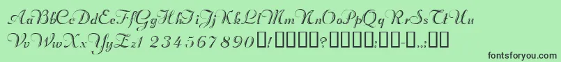 Valletortssk Font – Black Fonts on Green Background