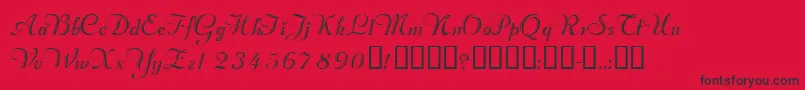 Valletortssk Font – Black Fonts on Red Background