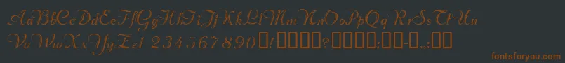 Valletortssk Font – Brown Fonts on Black Background