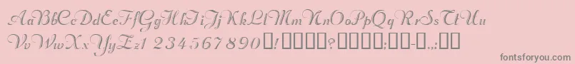 Valletortssk Font – Gray Fonts on Pink Background