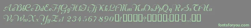 Valletortssk Font – Green Fonts on Gray Background