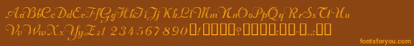 Valletortssk Font – Orange Fonts on Brown Background