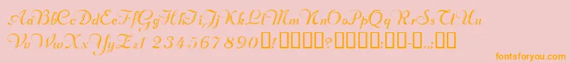 Шрифт Valletortssk – оранжевые шрифты на розовом фоне
