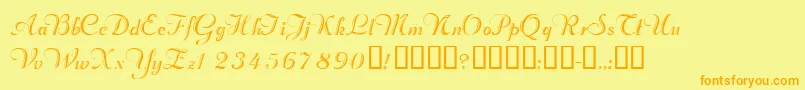 Valletortssk Font – Orange Fonts on Yellow Background