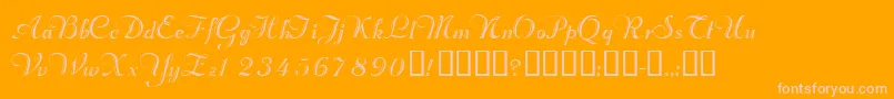 Valletortssk Font – Pink Fonts on Orange Background