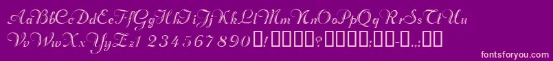 Valletortssk-Schriftart – Rosa Schriften auf violettem Hintergrund