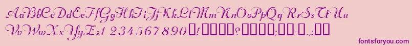 Valletortssk Font – Purple Fonts on Pink Background