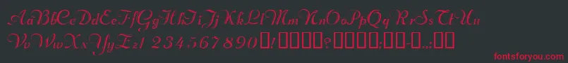 Valletortssk Font – Red Fonts on Black Background