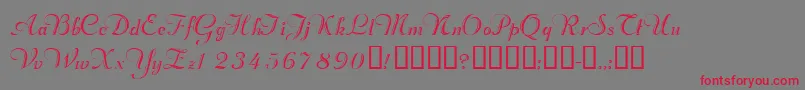 Valletortssk Font – Red Fonts on Gray Background