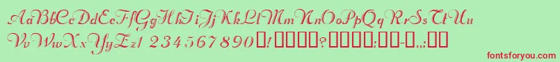 Valletortssk Font – Red Fonts on Green Background