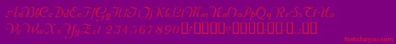 Valletortssk Font – Red Fonts on Purple Background
