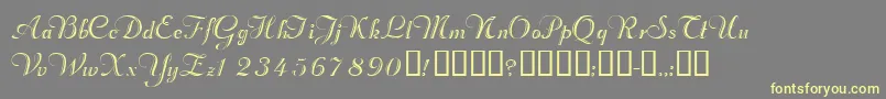 Valletortssk Font – Yellow Fonts on Gray Background