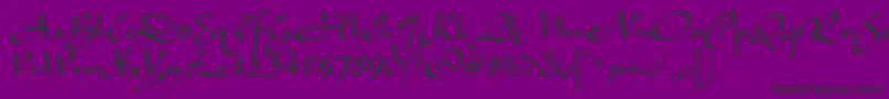 BavandRegular Font – Black Fonts on Purple Background