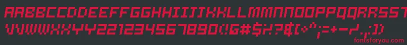 Samso Font – Red Fonts on Black Background