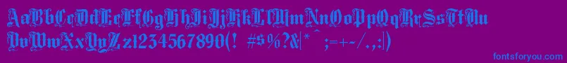 En savoir plus sur la police Middlesaxonytext Police Middlesaxonytext – polices bleues sur fond violet