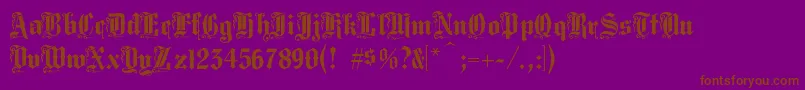 Police Middlesaxonytext – polices brunes sur fond violet