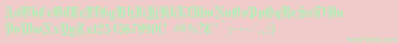 fuente Middlesaxonytext – Fuentes Verdes Sobre Fondo Rosa