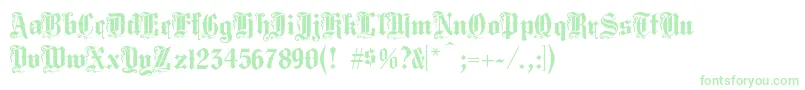 Middlesaxonytext Font – Green Fonts on White Background