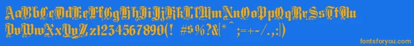 En savoir plus sur la police Middlesaxonytext Police Middlesaxonytext – polices orange sur fond bleu