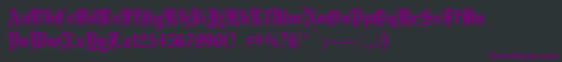 Middlesaxonytext Font – Purple Fonts on Black Background