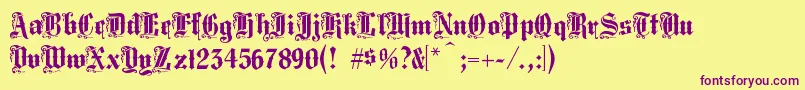 More about Middlesaxonytext Font Middlesaxonytext Font – Purple Fonts on Yellow Background