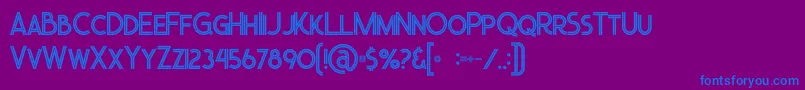 Urbaninline Font – Blue Fonts on Purple Background