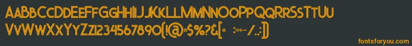 Urbaninline Font – Orange Fonts on Black Background
