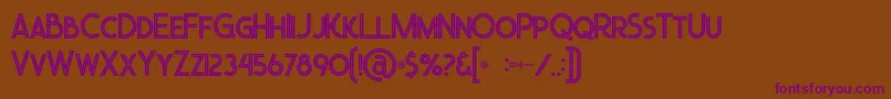 Urbaninline Font – Purple Fonts on Brown Background