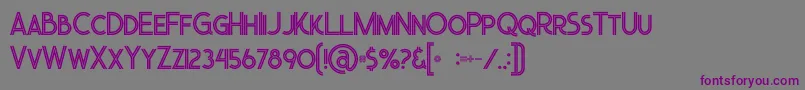 Fonte Urbaninline – fontes roxas em um fundo cinza