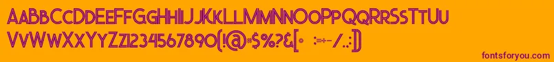 Urbaninline Font – Purple Fonts on Orange Background
