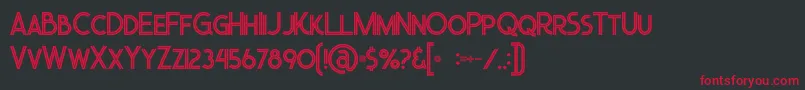 Urbaninline Font – Red Fonts on Black Background