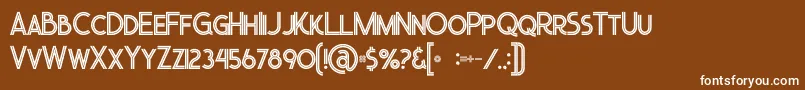 Urbaninline Font – White Fonts on Brown Background