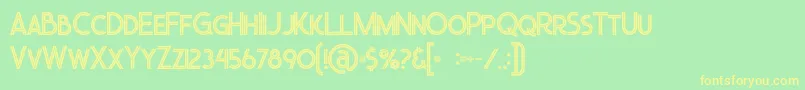 Urbaninline Font – Yellow Fonts on Green Background