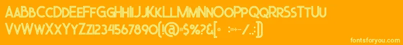 Więcej informacji o czcionce Urbaninline Czcionka Urbaninline – żółte czcionki na pomarańczowym tle