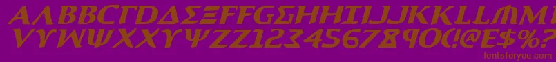 Aegis1i Font – Brown Fonts on Purple Background