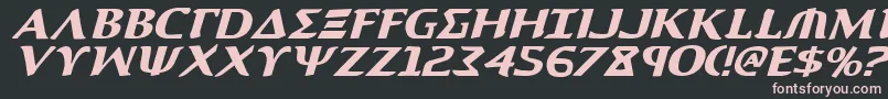 Aegis1i Font – Pink Fonts on Black Background