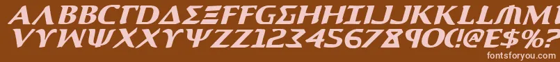 Aegis1i Font – Pink Fonts on Brown Background