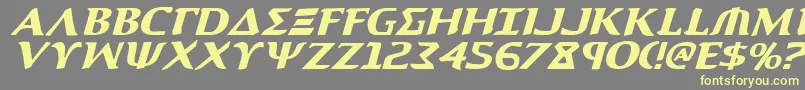 Aegis1i Font – Yellow Fonts on Gray Background