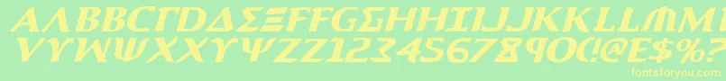 Aegis1i Font – Yellow Fonts on Green Background