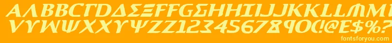 Aegis1i Font – Yellow Fonts on Orange Background